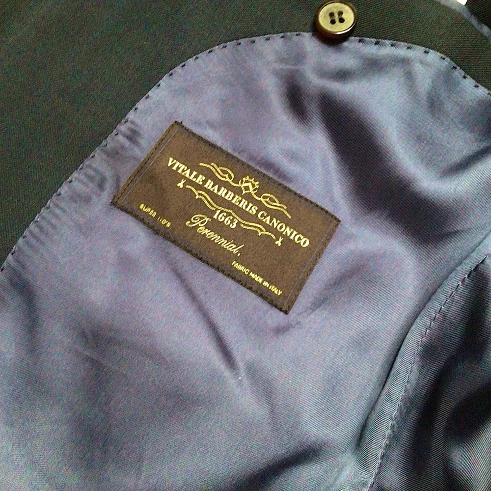 Suitsupply x Vitale Barberis Canonico Navy Wool Super 110's Blazer 38S